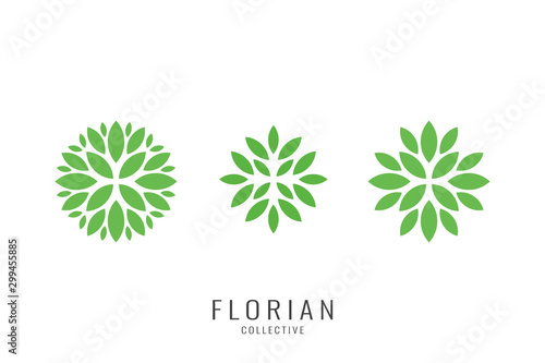 set of florian logo design, vector illustration concept