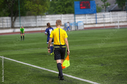 Assistant referee soccer match