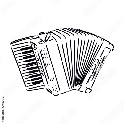 accordion isolated on white background