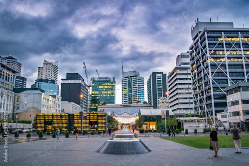 Downtown Auckland (City Center) in the Evening - New Zealand 