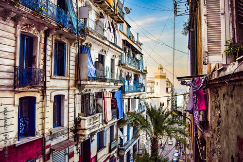 View of Traditional Neighborhood in Algiers, Algeria 