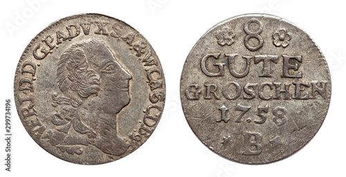 Anhalt Bernburg 8 groschen 1758