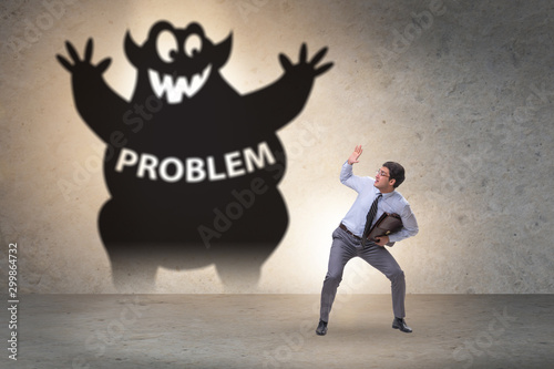 Businessman afraid of big problem