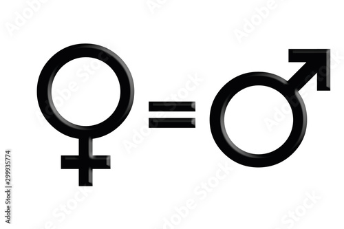 Símbolos igualdad masculino y femenino