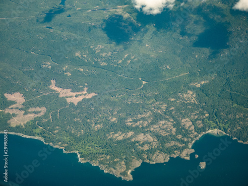 Canada Islands forest and pacific ocean