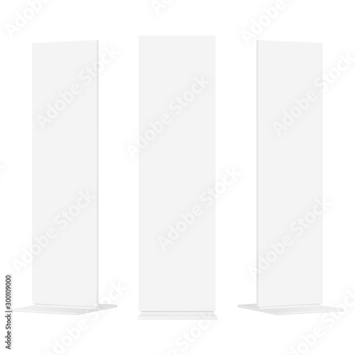 Set of advertising totems isolated on white background. Vector illustration
