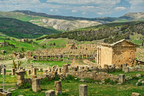 Djémila with some of the best preserved Berbero-Roman ruins in North Africa , Algeria