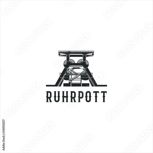 drone logo flagge ruhrpott free vector design