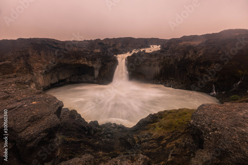 Aldeyjarfoss waterfall in North Iceland.