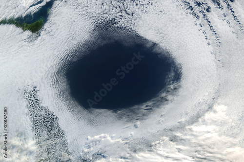 Huge ozone hole. Elements of this image were furnished by NASA.