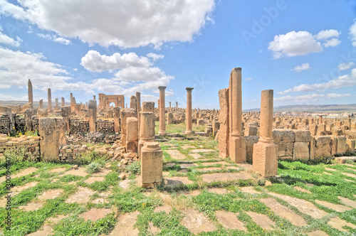 Timgad - a Roman-Berber city in the Aurès Mountains of Algeria.