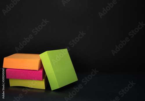  colorful squares posits with black background