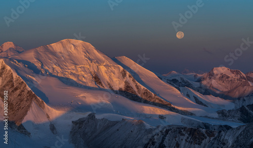 Sunrise in Tien Shan mountains