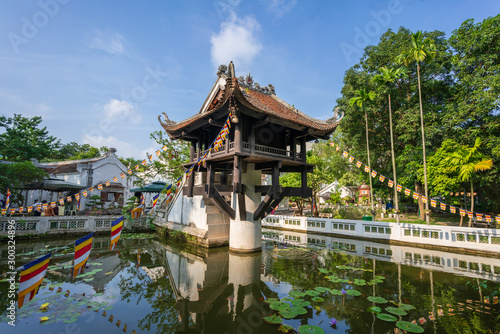 One Pillar pagoda, often used as a symbol for Hanoi, in Hanoi, Vietnam