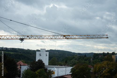 Power crane arm in under construction ,in Germany,2019