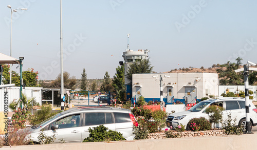 Army checkpoint on the border between Israel and the Palestinian Authority in the Samaria region of Beniamin district near to Rosh Haayin