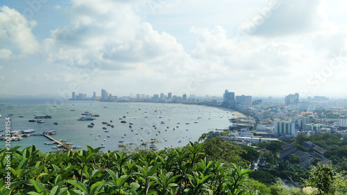 Pattaya cityscape and Bali Hai pier in Thailand.