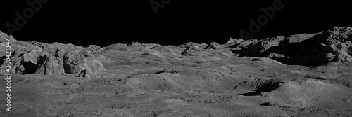 Moon surface, lunar landscape