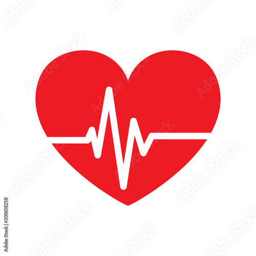 Heartbeat icon - vector.