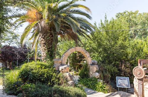 The entrance to the archaeological site Tel Shilo in Samaria region in Benjamin district, Israel