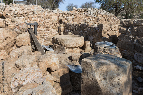 Archaeological excavations of the Ancient Shiloh archaeological site in Samaria region in Benjamin district, Israel