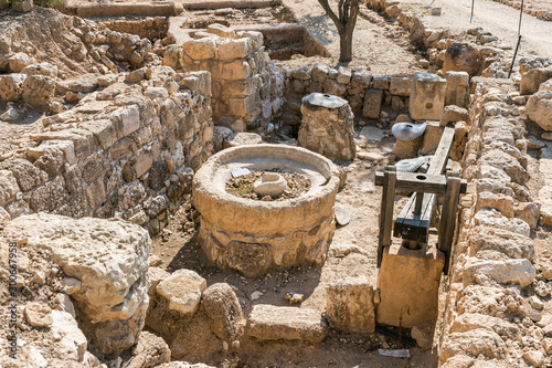 Archaeological excavations of the Ancient Shiloh archaeological site in Samaria region in Benjamin district, Israel