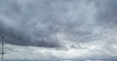 gloomy sky with dark clouds