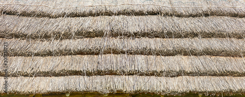 Rustic old thatched roof, detail.