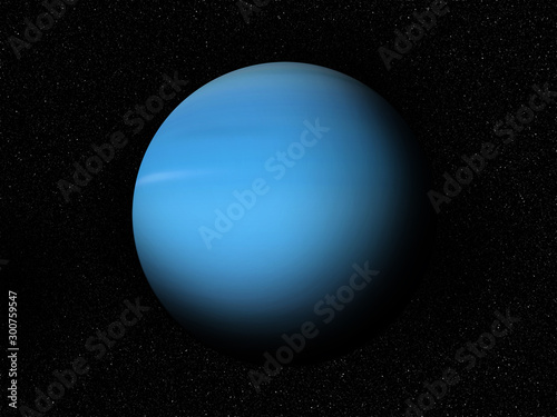 Uran in space 3D