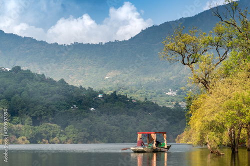 Bhimtal Lake near Nainital in Uttarakhand India