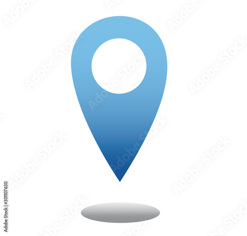 Pinpoint isolated icon. Pin point sign. Pin lokator icon illustration template. Pinpoint symbol for website, gps navigator, apps, business card.