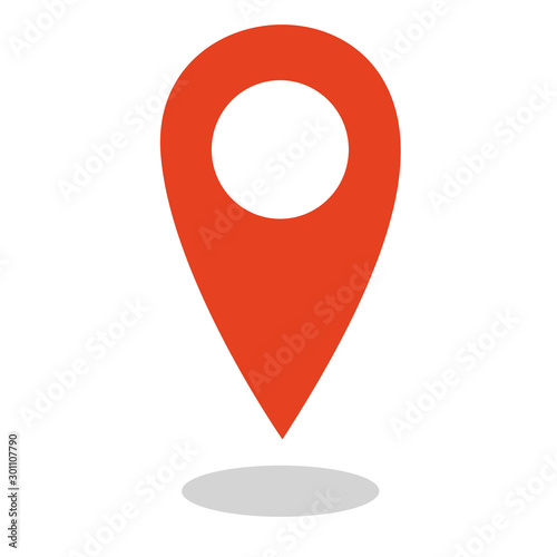 Pinpoint isolated icon. Pin point sign. Pin lokator icon illustration template. Pinpoint symbol for website, gps navigator, apps, business card.