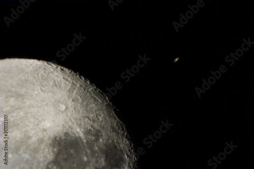 moon and saturn