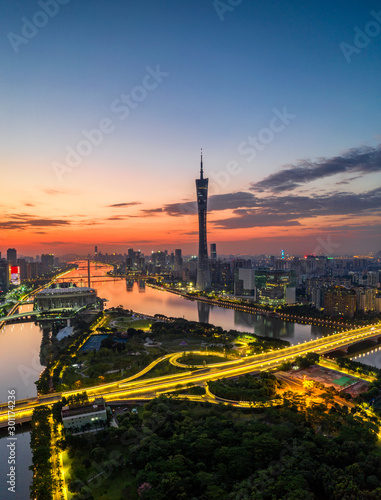 aerial photo of guangzhou