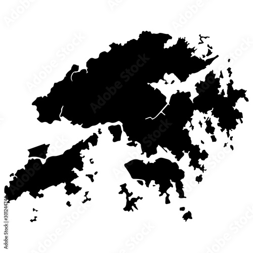 Hong kong map vector illustration eps 10