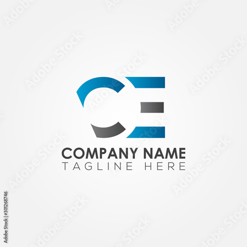 Initial CE Letter logo vector template design. Linked Letter CE Logo design.