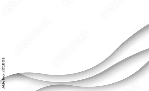 Abstract white modern shape line curve seamless white background.Graphic clean decoration.Space for your text.Creative layout light.Design business cover banner.Minimal surface vector illustration.