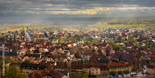 Obernai im Elsass im späten Herbst