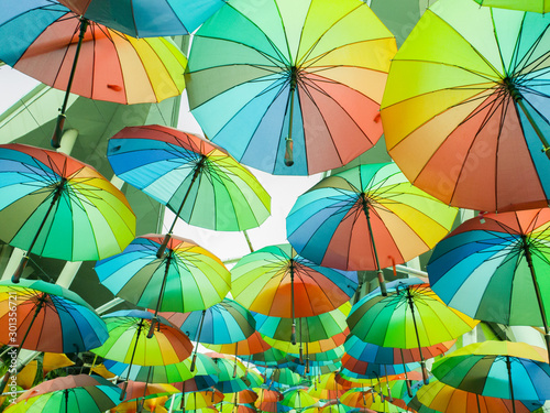 Color umbrella in summer season