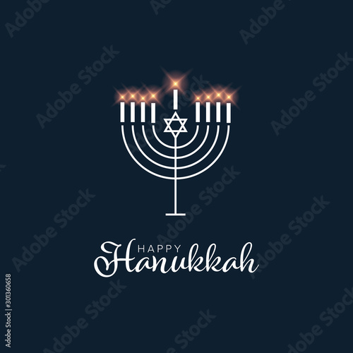 Happy hanukkach day card template