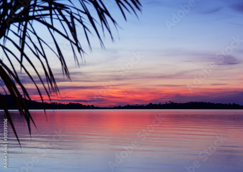 Sunset on Ssese Island, Uganda