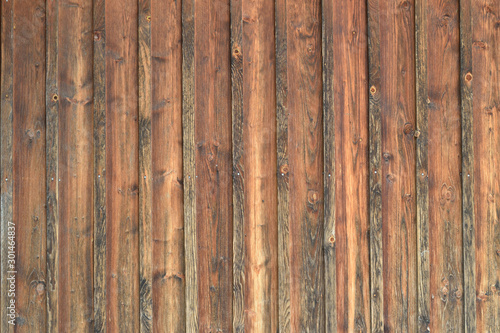 Old Vertical Planks on Wall-Stained and Weathered 6911-042