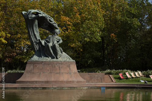 Pomnik Chopina, Szopen, Łazienki Królewskie, Warszawa, Polska