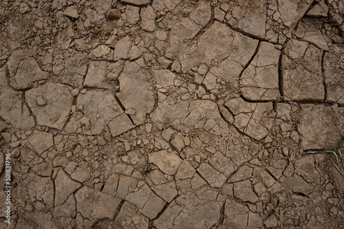 Dry cracked land surface texture