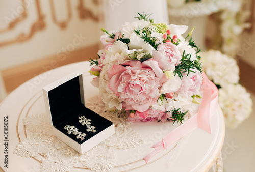 wedding bouquet and decoration of the bride