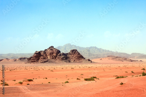 Rocky mountains, Wadi Rum desert, Jordan