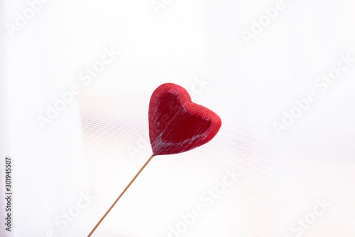 Heart on the white background