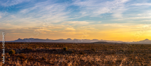 Sneeuberg Mountains at sunset in Karoo