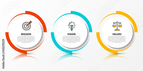 Infographic design template. Creative concept with 3 steps