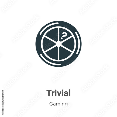 Trivial vector icon on white background. Flat vector trivial icon symbol sign from modern gaming collection for mobile concept and web apps design.